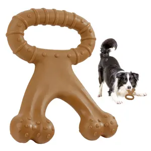 Wishbone Real Bacon Pet Toy Bone Wishbone Durable Dog Chew Toy For Aggressive Chewers