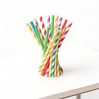Pailles en papier orange pliables de qualité alimentaire, diamètre adapté aux cafés et aux bars à jus