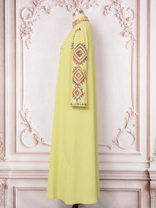 Moyen-Orient islamique dame Robe personnalisé Abaya fabricant broderie nouveau tempérament Robe Kaffiyeh Abaya - Product Image 2
