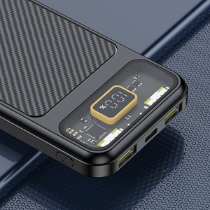 แบตสำรอง KAKUSIGA NEW PD20W+22.5W QC FCP AFC SCP <span class=keywords><strong>VOOC</strong></span> ความจุ 10000mah พร้อมหน้าจอ LED แสดงผลแบบโปร่งใส - Product Image 1