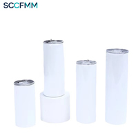 Bouteille isotherme droite vierge pour sublimation SCCFMM, en acier inoxydable, pour impression par transfert thermique de logo