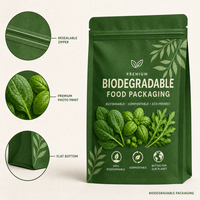 Sachets d'emballage alimentaire écologiques avec fermeture éclair, anti-odeur, personnalisés, imprimés en gravure, en PET/AL/PE pour café et chips