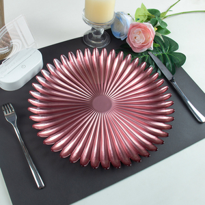 Plato de Presentación de Cristal Transparente con Pétalos de Flores Elegantes de Alta Gama al por Mayor, <span class=keywords><strong>Vajilla</strong></span> Decorativa Transparente para Bodas - Product Image 3