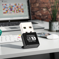 Produk Tren 2025 Produk Terbaru Driver Gratis Dual Band 650Mbps USB Wireless Wifi Adaptor Dongle untuk PC Laptop