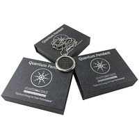 Pendentif HOONNI Premium en pierre de lave à énergie scalaire quantique, croix LOVE, cadre en acier inoxydable, bijou bien-être aux ions négatifs, idéal pour un cadeau