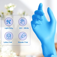 Gants en Nitrile XINGYU du Fabricant, Gants d'Examen Bleus en Nitrile Jetables sans Poudre, Gants en Nitrile Jetables Industriels