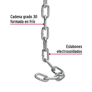 65 unità di 3/16 \ "catena zincata in acciaio al carbonio in plastica lega di ferro acciaio-scatolato in una forte tecnologia saldata - Product Image 2