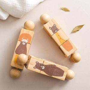 Children Fine Motor Skills Grasp Match up <b>Puzzle</b> Wooden Educational Twisting Cartoon Toy for 2-4 Years - Product Image 3