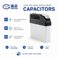 Contrôleur de facteur de puissance triphasé GYIC-G0.45-(10+5) 15kvar, condensateur intelligent, compensation de puissance réactive, basse tension 380V