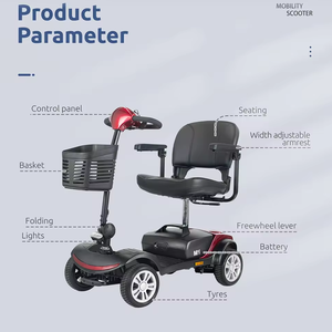 Scooter de mobilité électrique à 4 roues, pour personnes âgées, scooter de mobilité électrique pliable motorisé pour personnes âgées et handicapées - Product Image 6