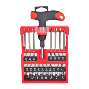 Juego de destornilladores de trinquete tipo T, 34 piezas, sistema métrico de acero de aleación con puntas hexagonales para herramientas de bricolaje en el hogar - Product Image 5