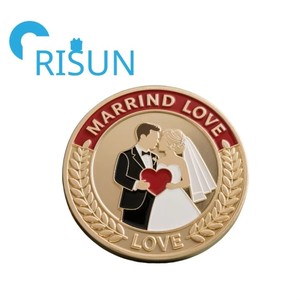 Pièces de monnaie commémoratives personnalisées pour anniversaire de mariage, souvenir de mariage, pour amoureux, avec support, cadeaux souvenirs - Product Image 5
