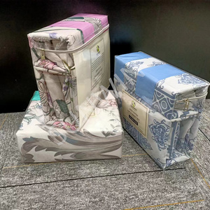 Chứng Khoán Sẵn Sàng Vua Nữ Hoàng Kích Thước Tấm Sợi Nhỏ Đặt 6Pcs In Bộ Đồ Giường Tấm Set & Gối Trường Hợp Với Được Trang Bị Tấm - Product Image 4