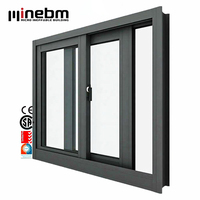 Maßgefertigte Aluminium-Schiebefenster Energieeffizient NFRC AS2047 Gehärtetes Glas Hurrikan-Zertifizierung Aluminium-Schiebefenster