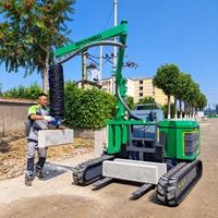 Transporteur à vide automoteur sur chenilles de 1 tonne, moteur diesel Yanmar 14 kW, élévateur à vide pour briques, livraison directe d'usine