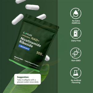 Cápsulas Lipossomais de NAD+ OEM Nicotinamida Ribosídeo Resveratrol 900mg Orgânico Certificado para Suporte Diário de Energia Celular e Beleza - Product Image 3