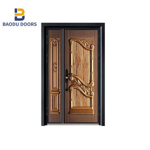 Bowdeu — porte de luxe en alliage de zinc, fabrication chinoise, imitation métal aluminium moulé, porte de sécurité à vendre - Product Image 6