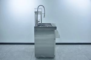 Modern Home <strong>Kitchen</strong> <strong>Modular</strong> Portable Eco-Friendly Fireproof Stainless Steel Sink Base Cabinets Black Steel Door SUS304 Luxury - Product Image 5