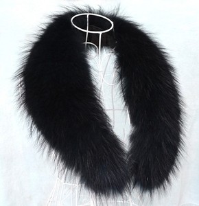 Giacca di pelle con collo di pelliccia di procione/volpe con colletto di pelliccia di volpe - Product Image 5