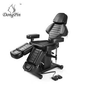 Dongpin Tattoo Chair Electric Height Adjustable Black Permanent <b>Makeup</b> Bed Professional Salon Use - Product Image 2