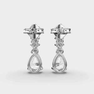 Boucles d'oreilles clous en diamant intemporelles en argent sterling 925, bijoux élégants et raffinés pour femme, pour mariage, fête ou usage quotidien - Product Image 5