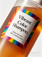 Étiquettes autocollantes personnalisées en vinyle PP imperméables pour cosmétiques, impression dorée, forme sur mesure, pour shampoing et lotion
