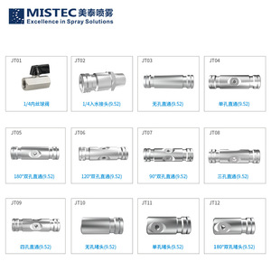 Raccord rapide MISTEC 304SS pour système de brumisation avec tuyau de 9,52 mm, base de buse en T - Product Image 5