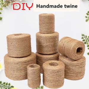 Ficelle en jute brute 1500m/rouleau, 2 brins, 1 mm 2 mm, ficelle de jardinage, bricolage, emballage cadeau, emballage, jardinage, <span class=keywords><strong>corde</strong></span> en jute - Product Image 4