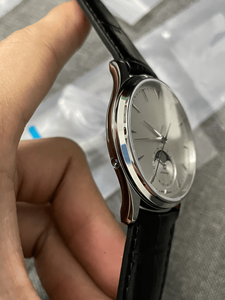 Automatic Mechanical Wristwatch for Men Moon Phase Function Leather Band Stainless Steel Case for Daily and Formal Use - Product Image 4