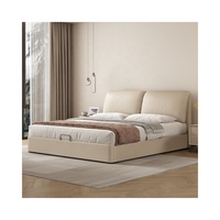 Lits rembourrés populaires modernes en cuir de grande taille cadre de lit double queen doux mobilier de chambre à coucher