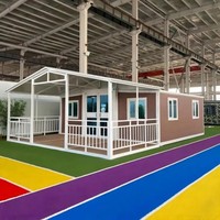 Maison-conteneur extensible de 40 pieds, imperméable, capsule villa pour la vie en plein air avec un design moderne