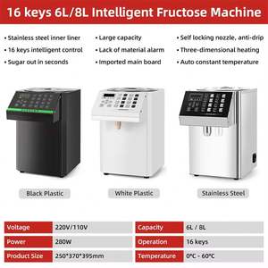 <span class=keywords><strong>Distributeur</strong></span> automatique commercial 16 touches en acier inoxydable pour sirops et sucreries, idéal pour les salons de thé et les cafés - Product Image 5