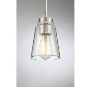 1-<strong>Light</strong> Matte Black Glass Shade Mini-Pendant <strong>Light</strong> for Dining Table Kitchen <strong>Island</strong> - Product Image 5