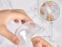 Lot de 100 gobelets à dessert jetables transparents de 9 onces avec couvercles dôme, étanches et résistants au congélateur, pour fêtes, crèmes glacées et yaourts