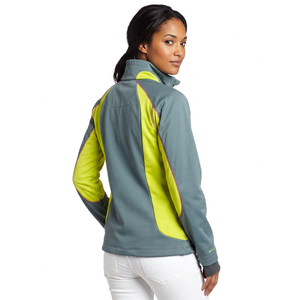 Chaqueta de Forro Polar para Mujer con Bloques de Color, Manga Larga, Cierre de Cremallera, Cuello Alto, Transpirable, de Poliéster, para Otoño - Product Image 2