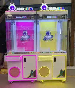 Playfun lucky time armadio in metallo in legno 18 cm giocattoli regalo arcade economici grabber nuova macchina da gioco artiglio gru