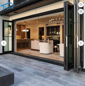 Puerta Plegable Moderna de Aluminio DEEZON AS2047 con Rotura de Puente Térmico, Resistente a Huracanes, Vidrio Templado Low-E, Puerta de Entrada Bi-Plegable para Villa, Hotel, Exterior - Product Image 2