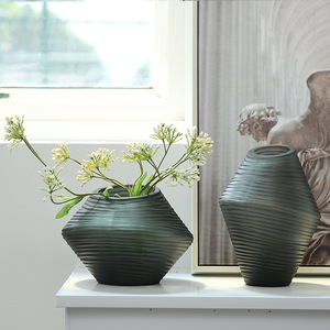 Jarrón de Vidrio de Colores, Estilo Nórdico Americano Moderno, Decoración Creativa para el Hogar, Sala de Estar, Florero, Adornos Florales - Product Image 2