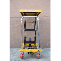 Nouvelle plateforme élévatrice manuelle en métal 350 kg 1,58 m à profil bas, chariot de levage portable et mobile