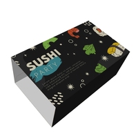 Kraft Paper Sleeve Folders Sushi Takeout Food Glossy Lamination Varnishing Paperboard Foil Recyclable Food Packaging