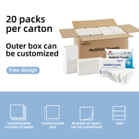 Serviettes en papier pliées en Z à faible MOQ, commande d'essai disponible, échantillon commercial disponible, usine OEM