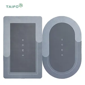TaiFo Water Absorbing Bathroom Fabric Cloth Diatomite Power Diatom Mud Soft Antislip Bathroom Foot Mat