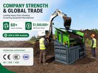 Crible vibrant à double pont SL-VS70 pour le criblage de la terre de surface, du compost et du sable dans les travaux d'aménagement paysager