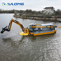 Drague amphibie personnalisée de type Watermaster pour le dragage environnemental et la restauration des rivières