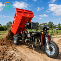 Tricycle diesel à charge lourde, moto cargo à 3 roues, conception à carrosserie ouverte pour le transport agricole, minier et d'ingénierie