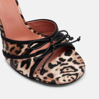 Mules à talons hauts personnalisables avec logo, bout ouvert, sexy, avec nœud, pour femme, sandales d'extérieur pour soirée, grandes tailles 34-46