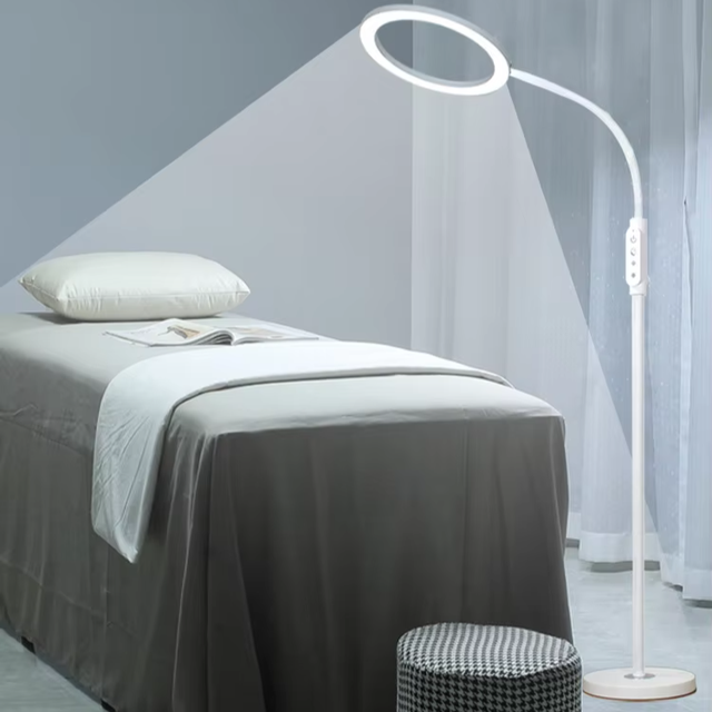 Floor Lamp Super Bright PC Iron Material Flexible Neck Beauty Salon Eyelash Work Tattoo Nail Art Ring Light