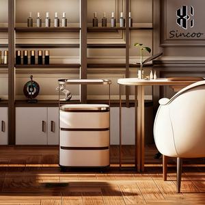 French Hot Sale Three-tiered Multi-Function Salon Trolley Special <b>Tool</b> Storage Cabinet Barber Shops Luxury Hair Salon <b>Cart</b> - Product Image 3