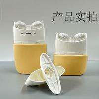 Emballage cosmétique carré 40ml 80ml 120ml avec double applicateur à bille, capuchon à vis en PP et interrupteur rotatif en silicone pour crème de massage et lotion amincissante corporelle