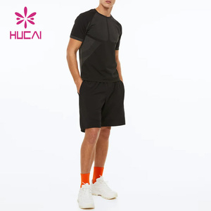 Vendita all'ingrosso su misura di alta qualità oversize da <span class=keywords><strong>uomo</strong></span> aderente aderente da allenamento a tinta unita T-shirt sublimazione palestra T-shirt per <span class=keywords><strong>uomo</strong></span> - Product Image 5